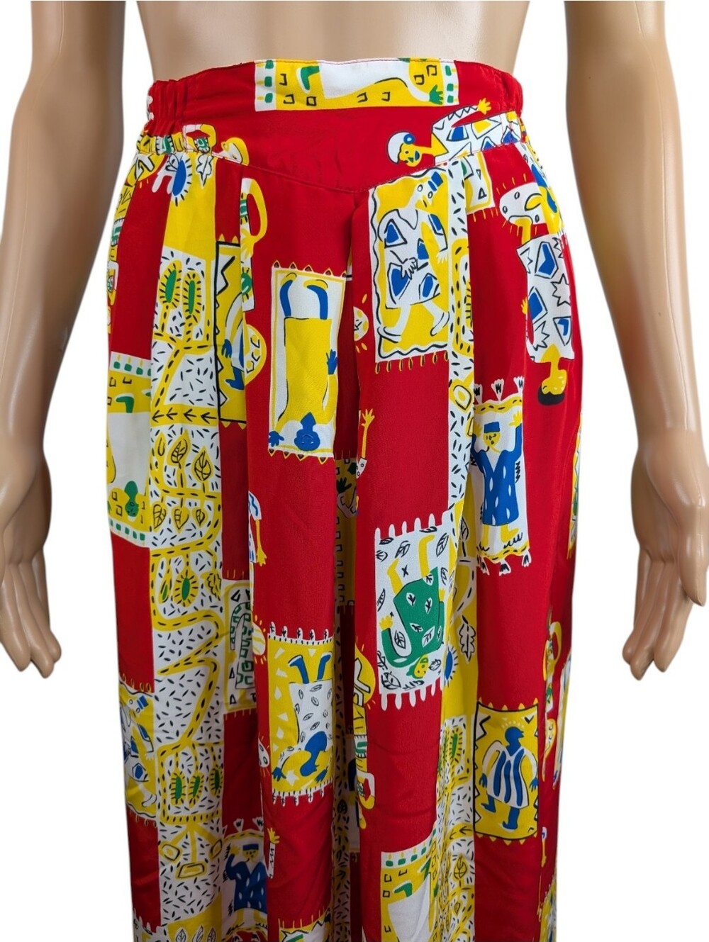 Diane von Furstenberg Vintage Abstract Maxi Skirt 12 - Picture 3 of 8